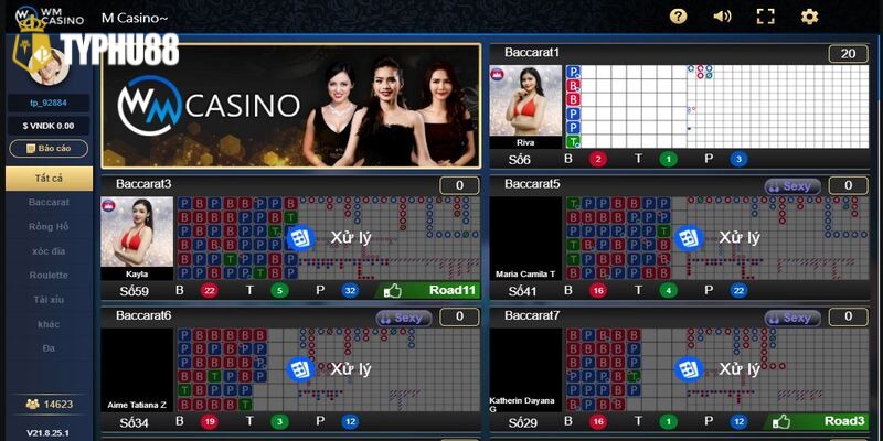 Các trò chơi phổ biến tại casino typhu88